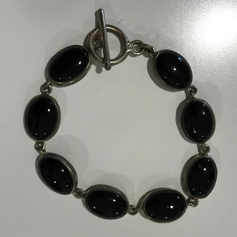 Sterling silver and Onyx Bracelet